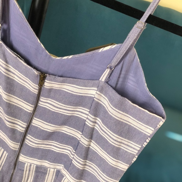 Striped Bow Front Tie Jumpsuit - Picture 4 of 5